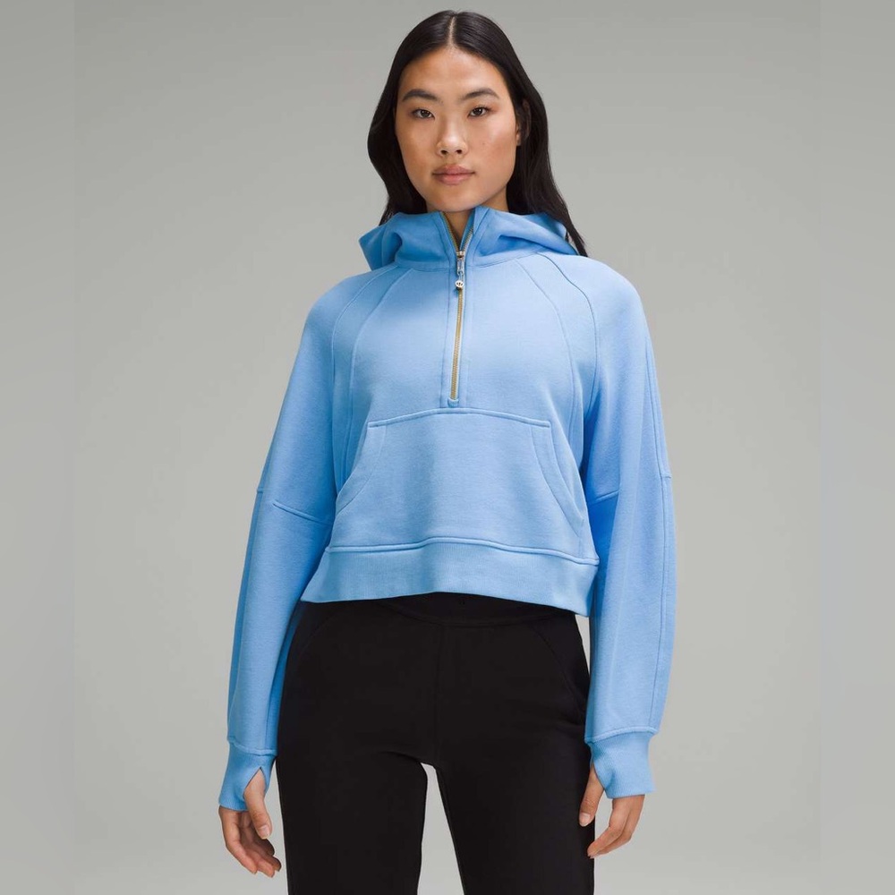 Lululemon Scuba Oversized Half Zip Hoodie Lunar New Year size M/L Aero Blue AEBL